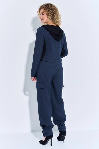 Костюм брючный 460 синий Euro Moda