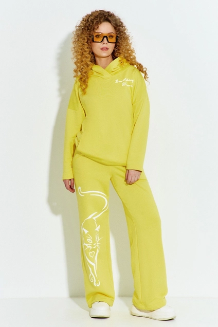 Спортивный костюм 587 желтый Euro Moda