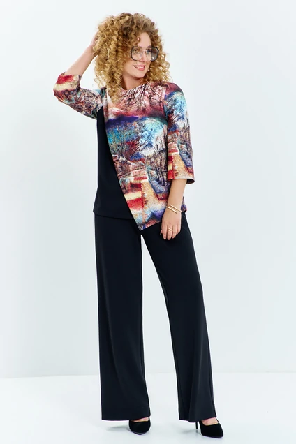 Костюм брючный 626 мультиколор Euro Moda фото 4