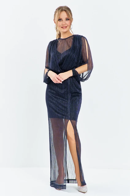Платье 665 синий Euro Moda