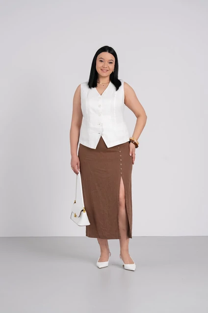 Юбка Л-3947 кофейный FASHION CENTRE