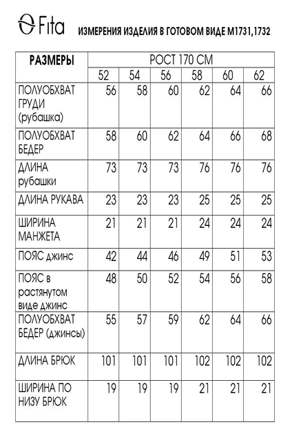 Костюм брючный 1732 FITA