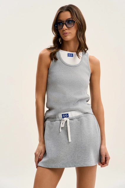 Топ F1010-50-04 серый меланж GO wear