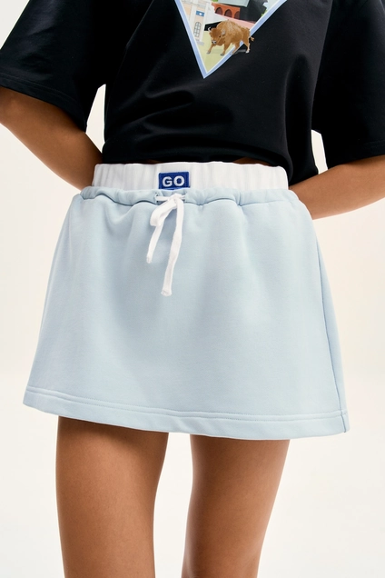 Юбка F2005-29-1413 голубой GO wear