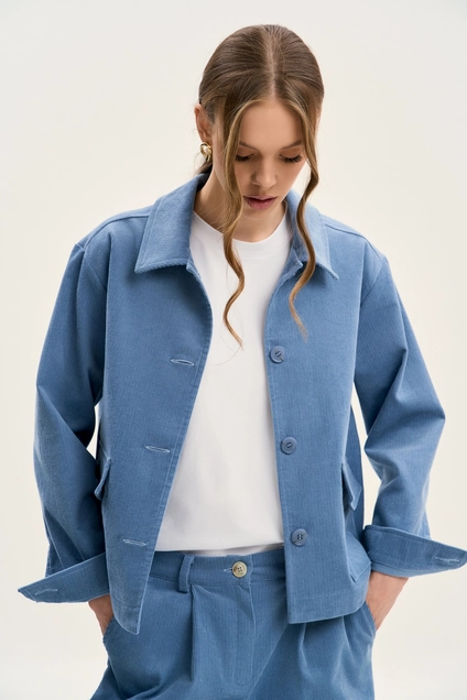 Костюм брючный F3109-29-1413 голубой GO wear