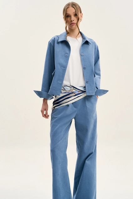 Костюм брючный F3109-29-1413 голубой GO wear