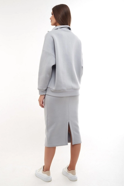 Костюм с юбкой f7037-29-01 пепел GO wear
