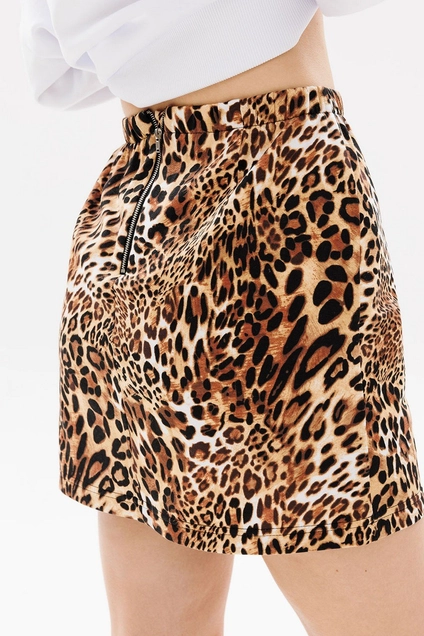 Юбка f2084-60-01 леопардовый GO wear
