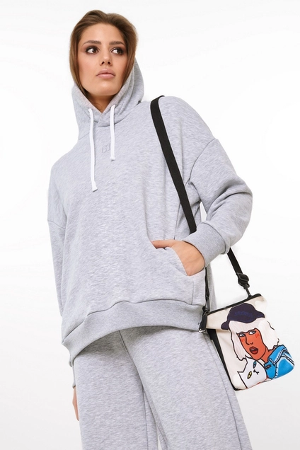 Джемпер F4031-50-04 серый меланж GO wear