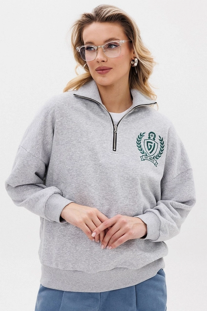 Джемпер f4077-50-04 серый меланж GO wear