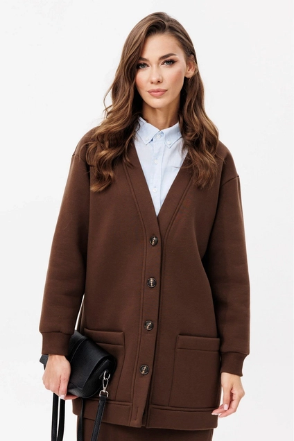 Костюм с юбкой f7052-23-03 коричневый GO wear