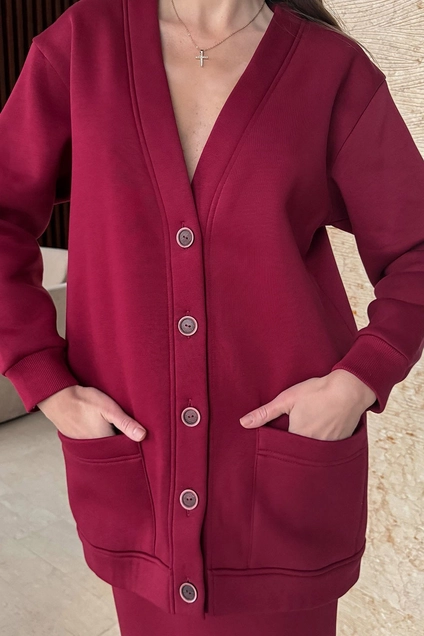 Костюм с юбкой f7052-12-01 вишня GO wear