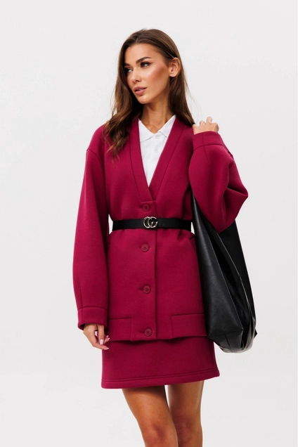 Костюм с юбкой f7092-12-01 вишня GO wear