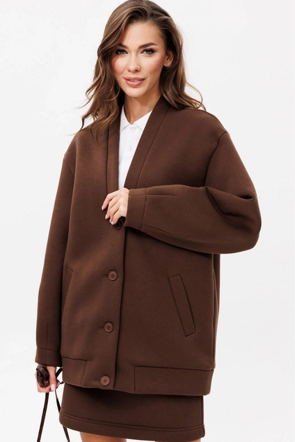Костюм с юбкой f7092-23-03 коричневый GO wear