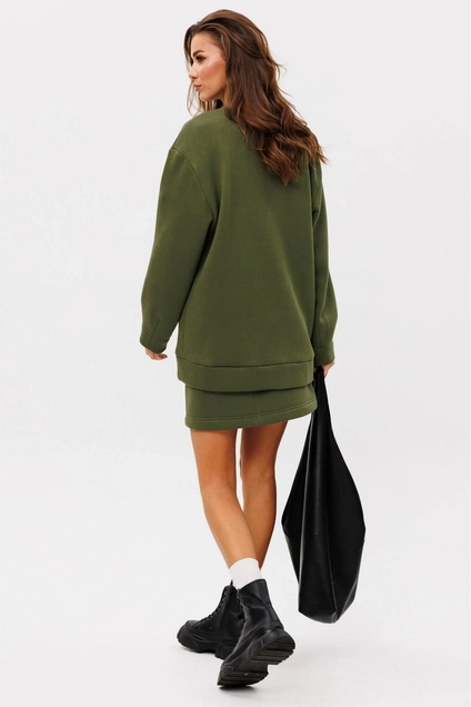 Костюм с юбкой f7092-28-02 хаки GO wear