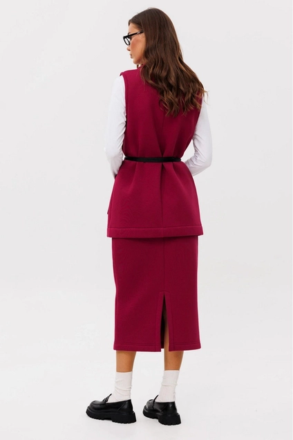 Костюм с юбкой f7094-12-01 вишня GO wear