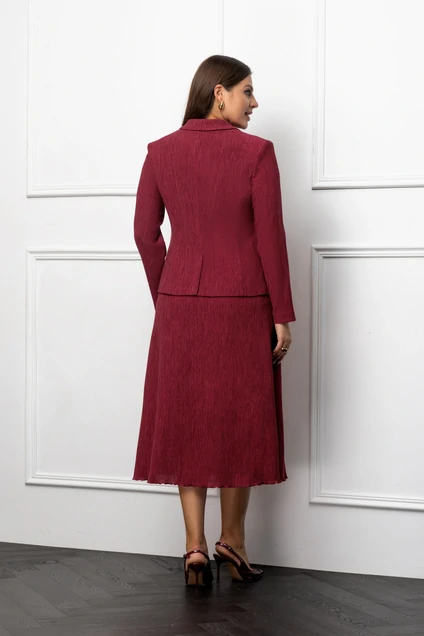 Костюм с юбкой 2723 бордовый Gold Style фото 2