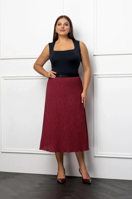 Костюм с юбкой 2723 бордовый Gold Style фото 4