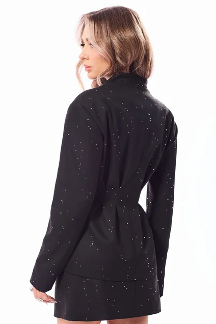 Костюм с юбкой 6750 черный Golden Valley
