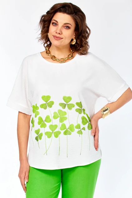 Костюм брючный 266 зелень Grace for you