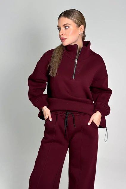 Костюм брючный 25ICY103Б-4 бордовый ICY Street
