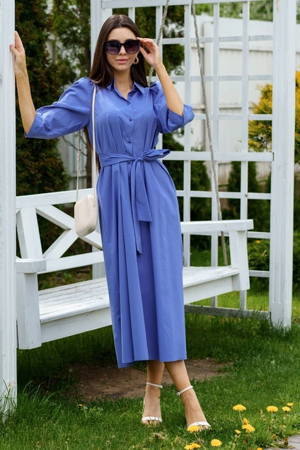 Платье 1019L синий Ivera collection