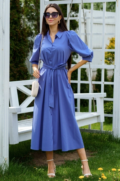 Платье 1019L синий Ivera collection