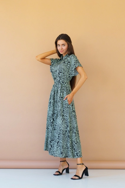 Платье 1082L хаки Ivera collection