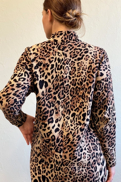 Платье 1097L бежевый + черный Ivera collection