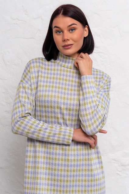 Платье 1097L сиреневый + салатовый Ivera collection