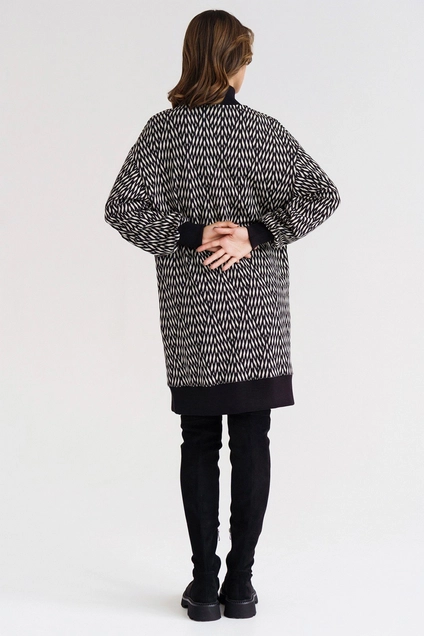 Платье 1099W черный + молочный Ivera collection