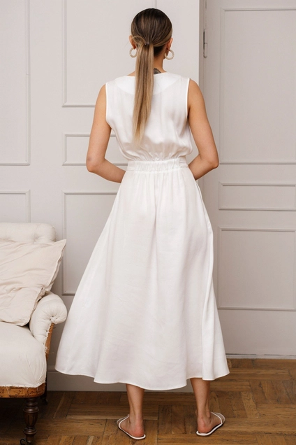 Платье 1146L молочный Ivera collection
