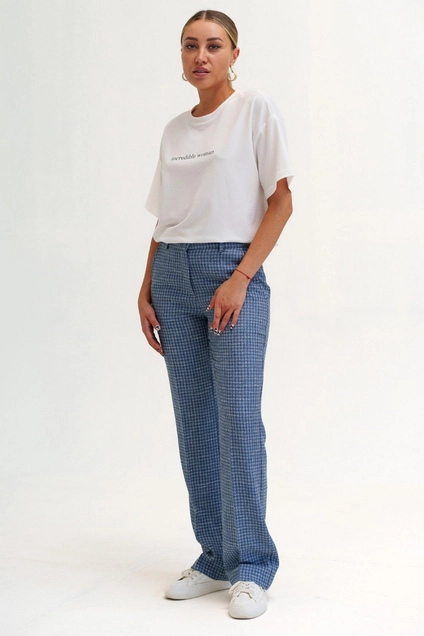 Брюки 2035L серо-голубой Ivera collection