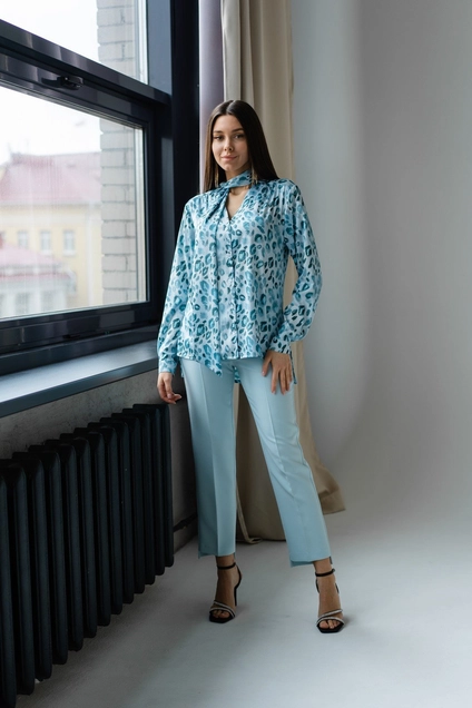 Брюки  2039 голубой Ivera collection