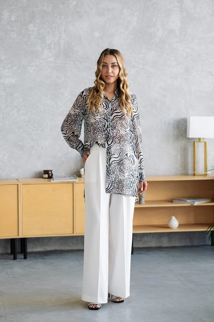 Брюки 2052L молочный Ivera collection