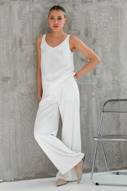 Брюки 2058 молочный Ivera collection