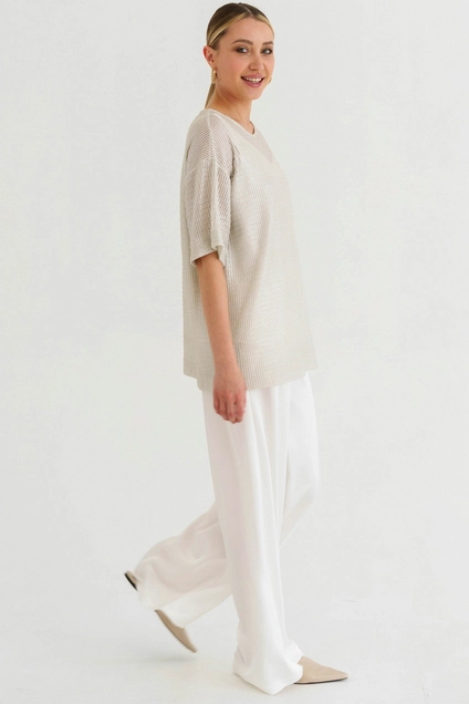 Брюки 2058 молочный Ivera collection