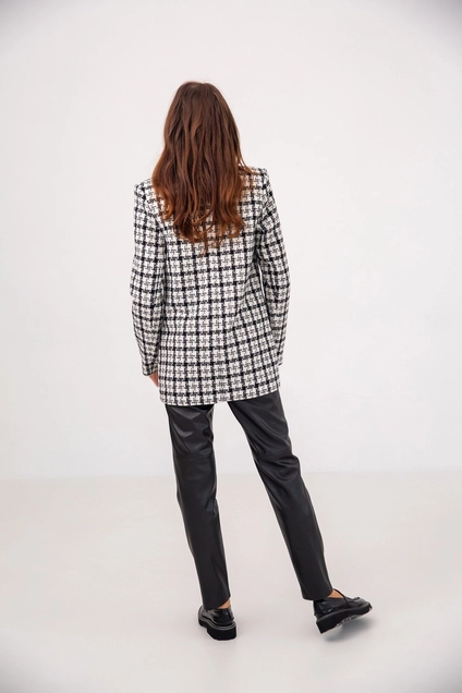 Жакет 3008К белый + черный Ivera collection