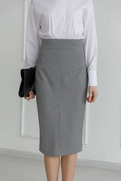 Юбка 4011 белый + черный Ivera collection