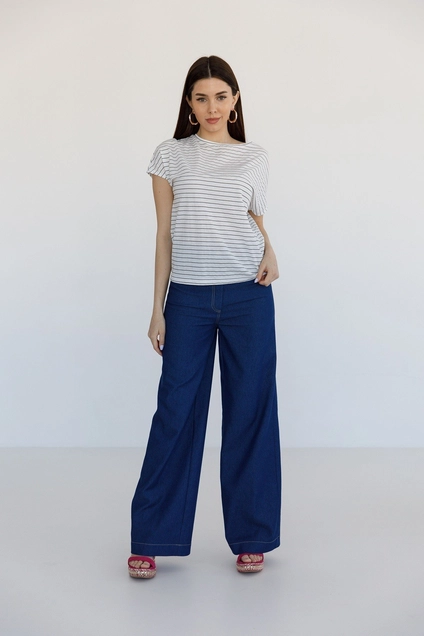 Футболка 5015 белый + черный Ivera collection