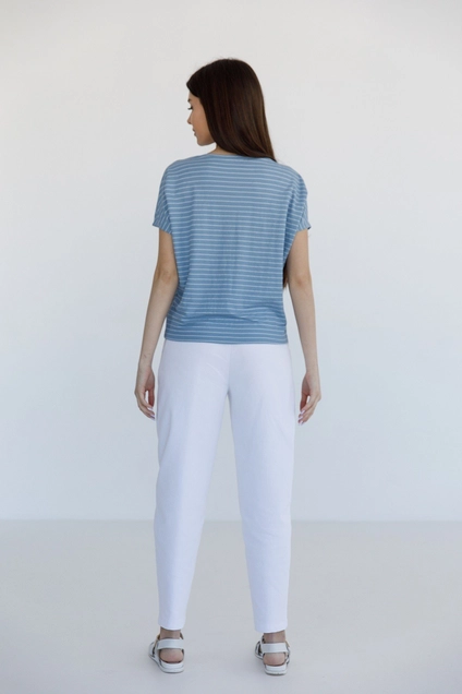 Футболка 5015 голубой + белый Ivera collection