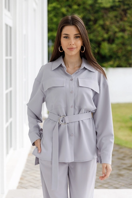 Рубашка 5060 светло-серый Ivera collection