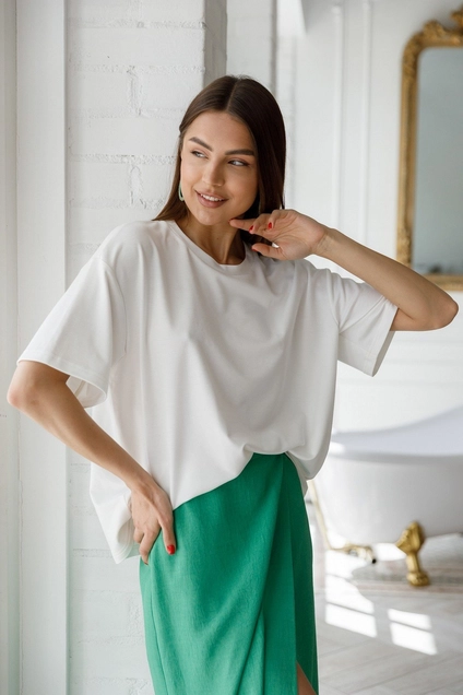 Футболка 5062L молочный Ivera collection