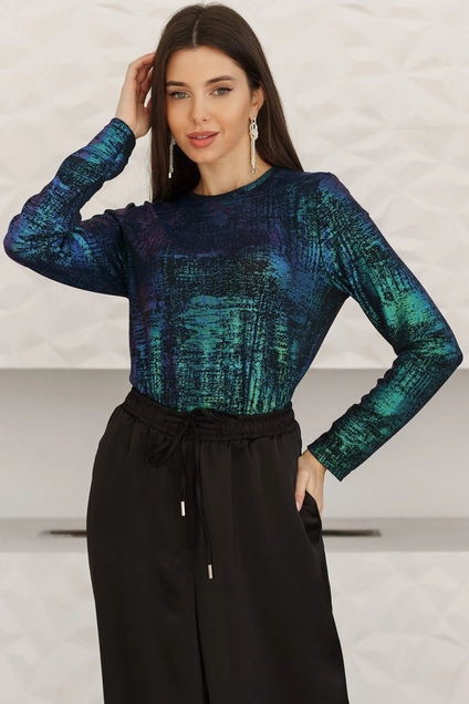 Джемпер 5114 синий + черный Ivera collection