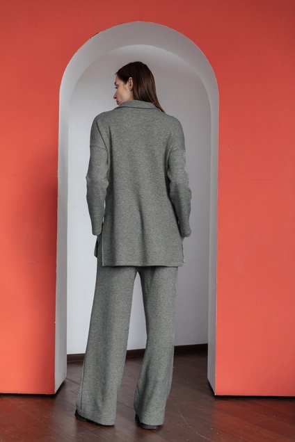 Спортивный костюм  6022 серый + хаки Ivera collection
