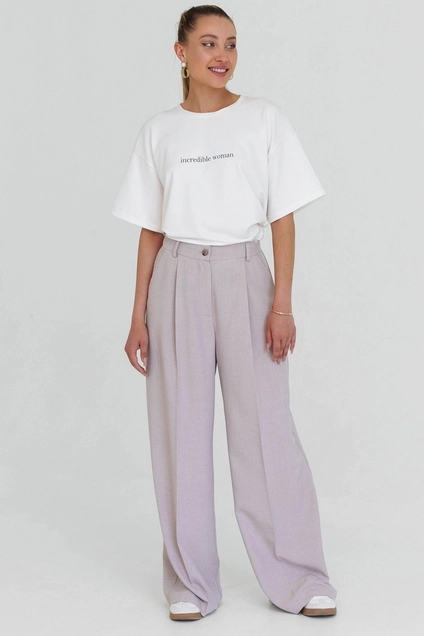 Костюм брючный 6031 бежевый Ivera collection