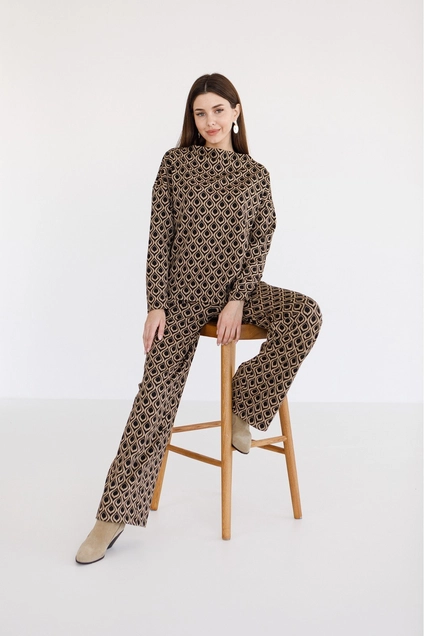 Пижама 6037 черный + песочный Ivera collection
