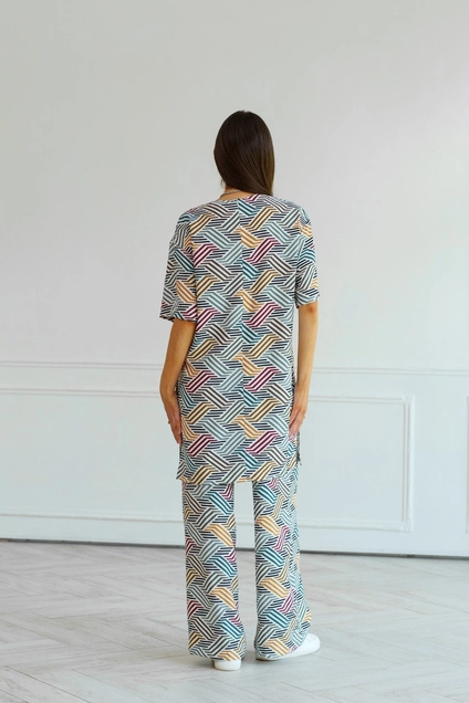 Костюм брючный 6052 зигзаги Ivera collection