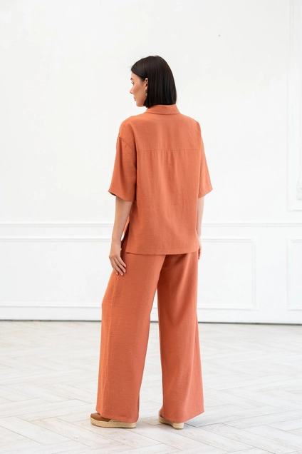 Костюм брючный 6053 терракотовый Ivera collection