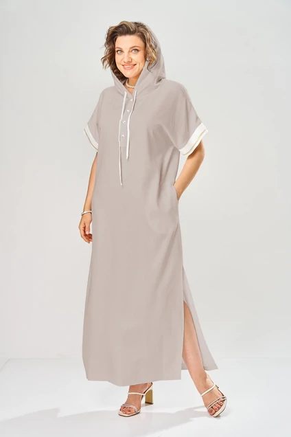 Платье 1150-1 бежевый KaVari plus size
